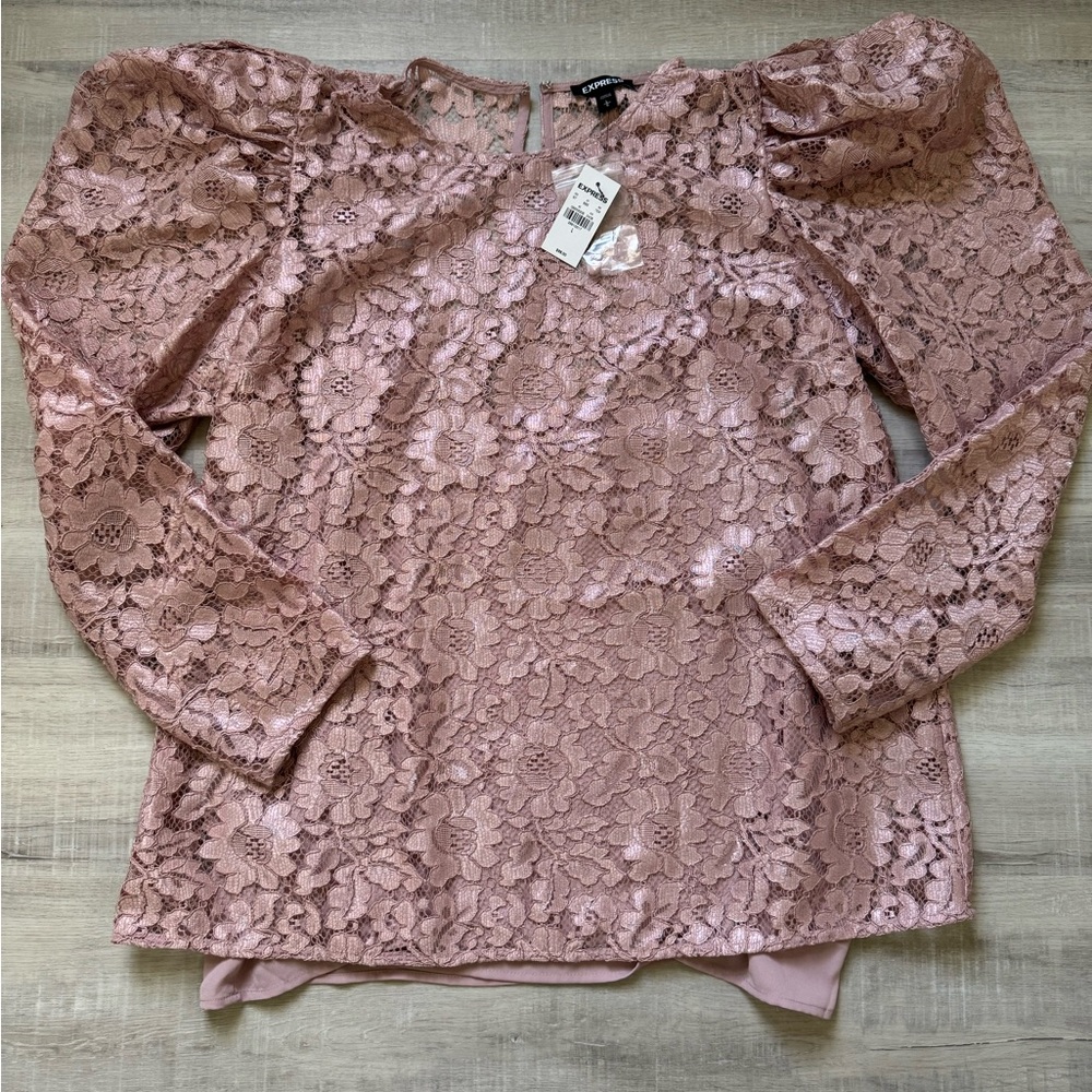 Elegant Lace Pink Top